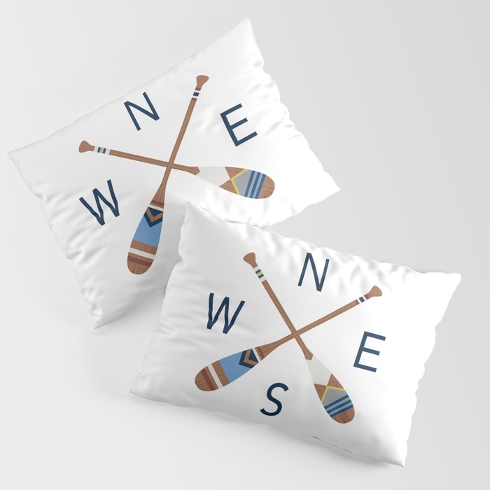 Oar Compass Pillow Sham