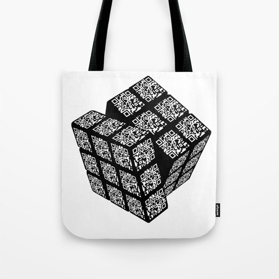 qr cube Tote Bag