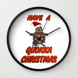 Have A Quokka Christmas! Wall Clock