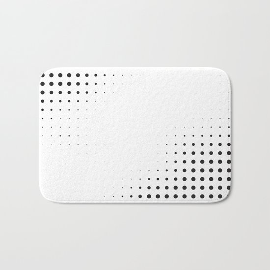 Black raster - Optical game12 Bath Mat