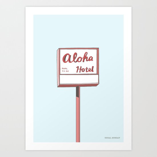Aloha hotel Art Print