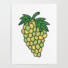 Doodle Grapes Poster