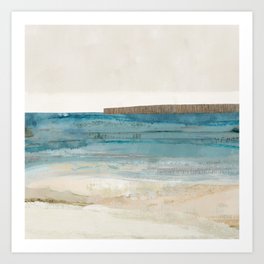 Blue Coastal Scene I Art Print