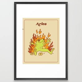 Aries Frog Framed Art Print