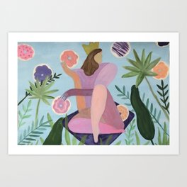 Picnic with the Donut Queen Art Print