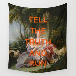 Tell the truth and run- Mischievous Marie Antoinette  Wall Tapestry