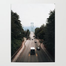 Lions Gate Bridge | Vancouver, BC | Landscape Photography Poster