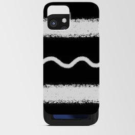 Black and white stripes and curves iPhone Card Case
