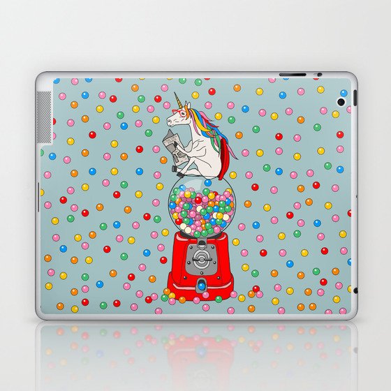 Unicorn Gumball Poop Laptop & iPad Skin