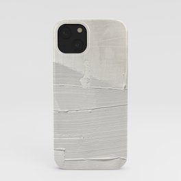 Relief [1]: an abstract, textured piece in white by Alyssa Hamilton Art iPhone Case