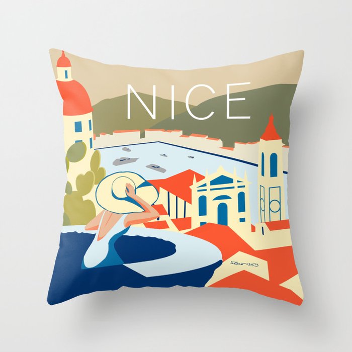 Nice – Daytime Version Throw Pillow