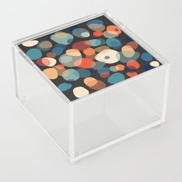 Retro pebbles dark Acrylic Box