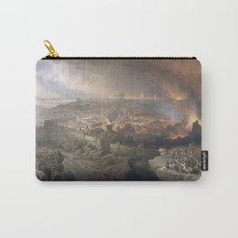 David Roberts - The Siege and Destruction of Jerusalem by the Romans Under the Command of Titus, AD Carry-All Pouch | Illustration, Painting, Decor, Cityfire, Wallart, Jerusalem, Poster, Old, Artprint, Vintage 