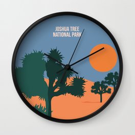Enjoy The Sun And Explore The Wilderness Of The Joshua Tree National Park Wall Clock