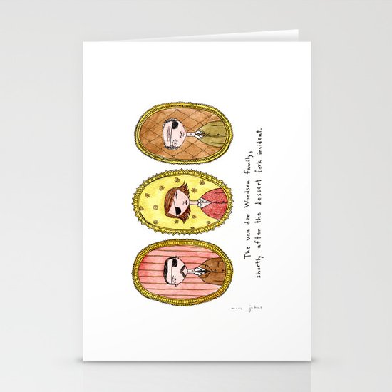 the dessert fork incident Stationery Cards