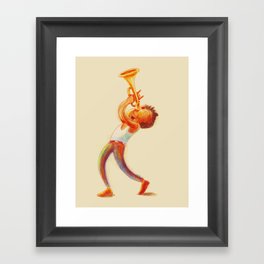 Trumpet man Framed Art Print