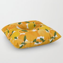 mediterranean oranges still life  Floor Pillow