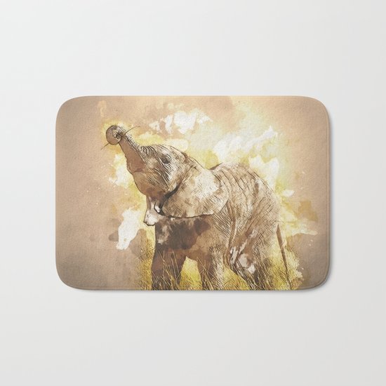 Elephant - It's Tea Time! Bath Mat