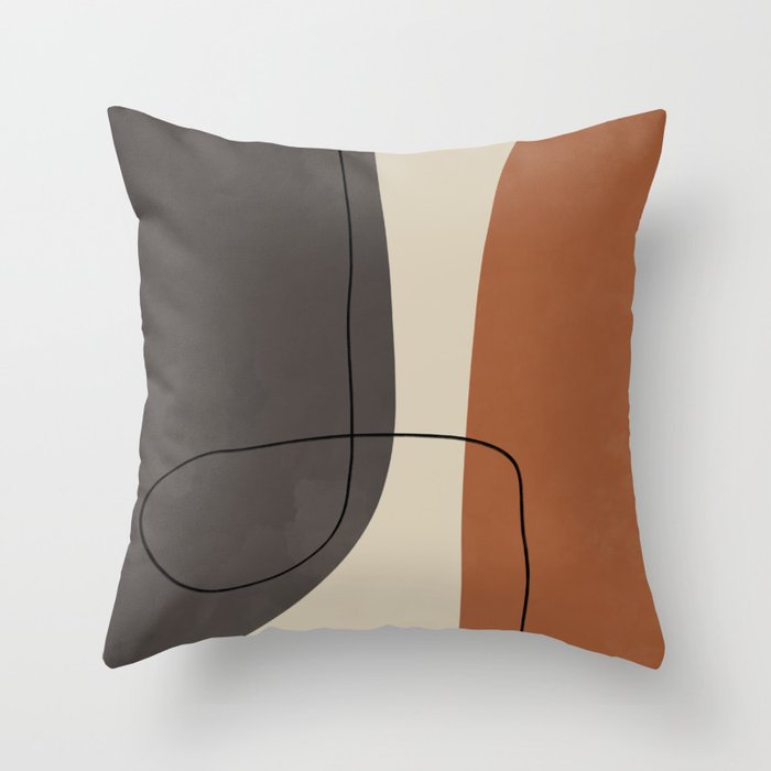 Modern Abstract Shapes #2 Throw Pillow