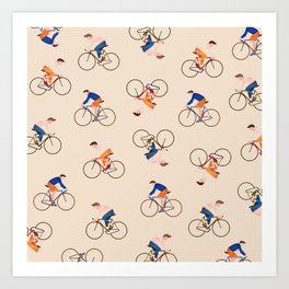 Bike Pattern Art Print