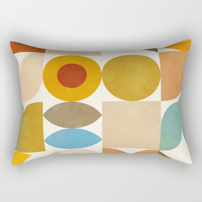 Large 25.5 x 18 Society6 Shapes Abstract Iii by Ana Rut BRE Fine Art on Rectangular Pillow 