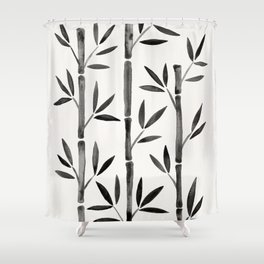 Black Bamboo Shower Curtain