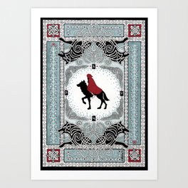 Red and Wolf Art Print