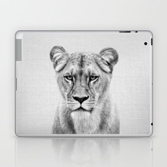 Lioness - Black & White Laptop & iPad Skin