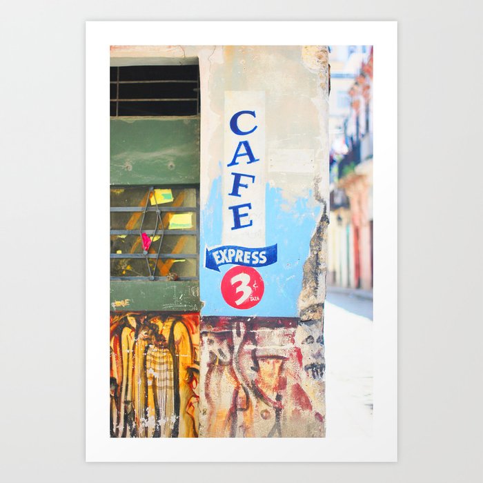 106. Express coffee please, Cuba Art Print