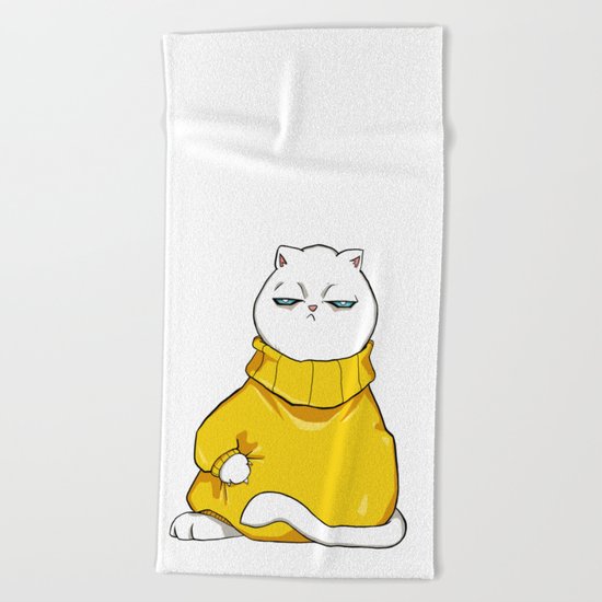 itchy sweater Beach Towel