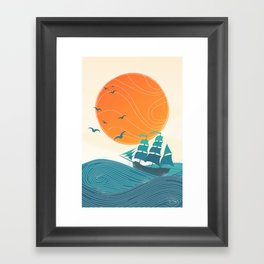 Ship at Sea Framed Art Print