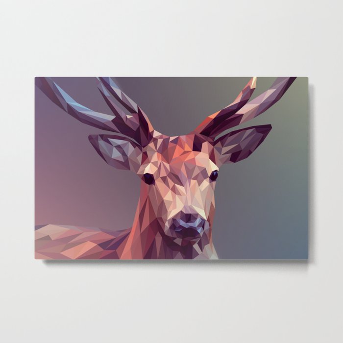 Deer geometric new Metal Print