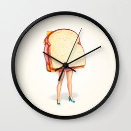 Bologna Sandwich Pin-Up Wall Clock