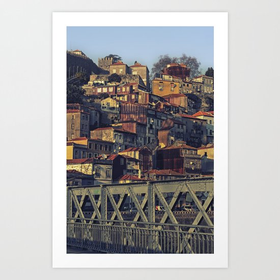 Porto from the bridge. Art Print