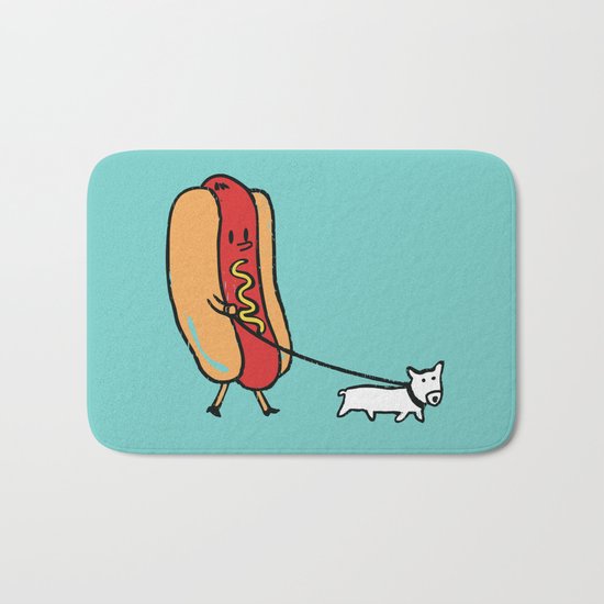 Double Dog Bath Mat
