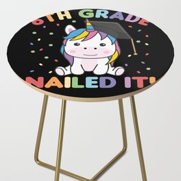 Kids 6th Grade Nailed It Unicorn Graduation Side Table