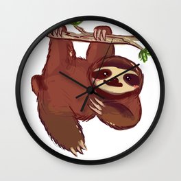 Adorable Sloth Wall Clock