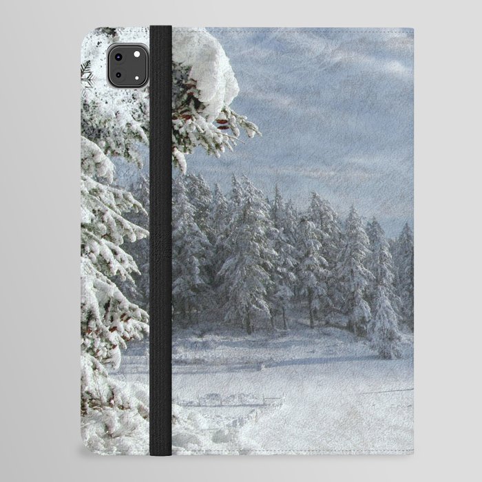 Scenery forest Winter Wonderland iPad Folio Case