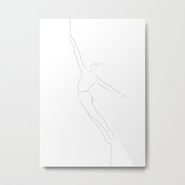 Dancer 003 Metal Print | Black And White, Graphicdesign, Beauty, Chaosoflines, Digital, Classic, Ballerina, Minimalist, Dancer, Ballet 