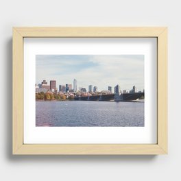 Boston Skyline Recessed Framed Print