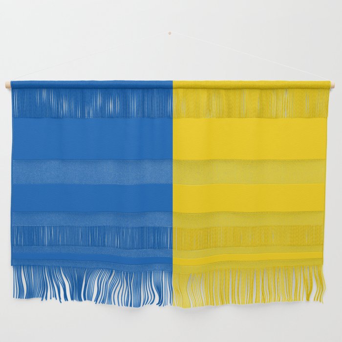 Sapphire and Yellow Solid Shapes Ukraine Flag Colors 100 Percent Commission Donated To IRC Read Bio Wall Hanging