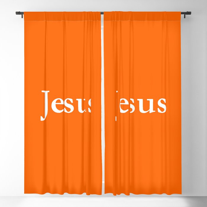 Jesus 8 orange Blackout Curtain