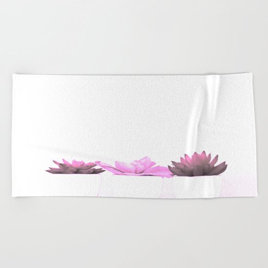 Pink Cactus Beach Towel