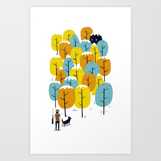 Searching for the monster Art Print