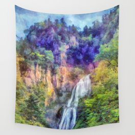 Mountain waterfall Wall Tapestry