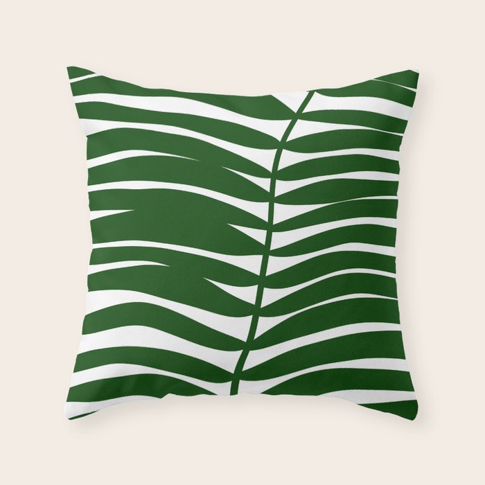 Fern green throw hotsell pillows
