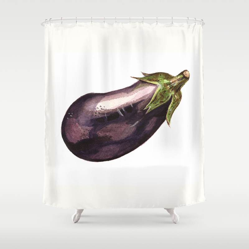 Eggplant Shower Curtain