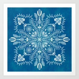 Flores, cyanotype Art Print