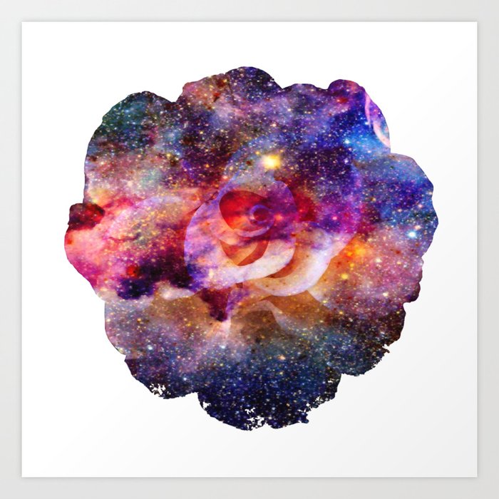 Cosmic rose Art Print
