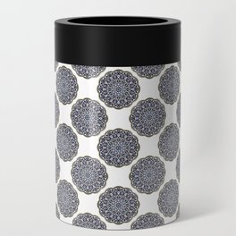 Circle Repeat Pattern Vector Art Green Blue White Can Cooler